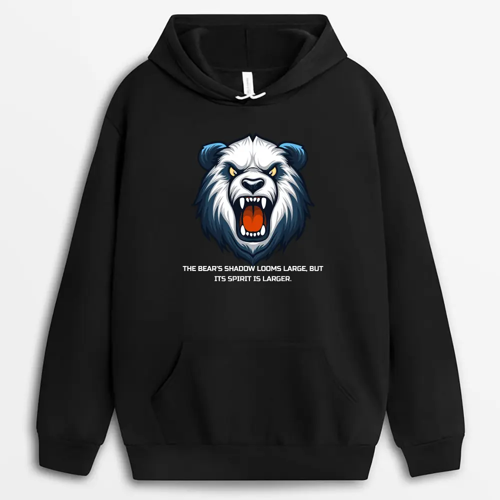 The Bears Shadow Looms Large But Its Spirit Is Larger Hyeinxtee Hoodie - Black